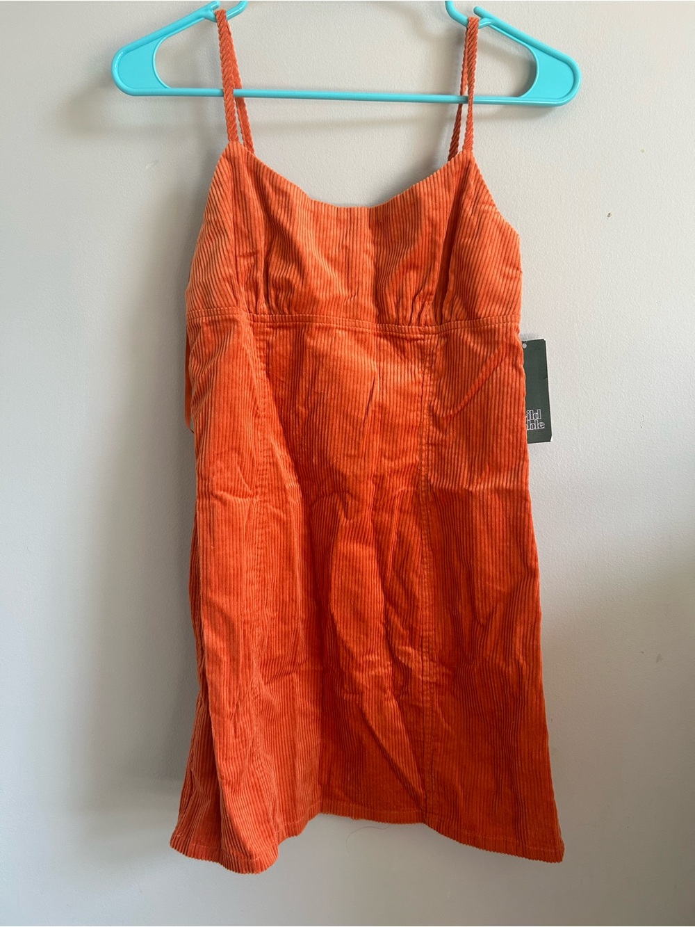 wild fable Orange Corduroy Slip Mini Dress